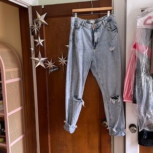 River Island Tall High-Rise Ripped Jeans